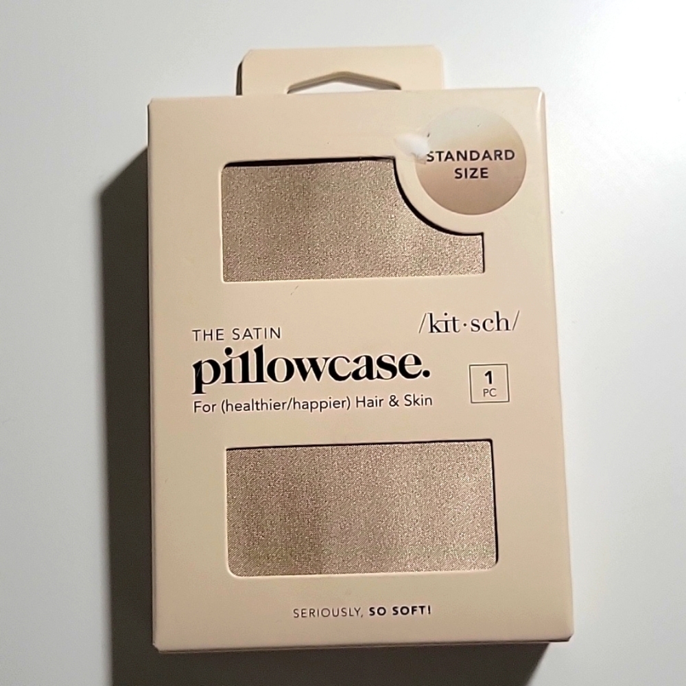 Kit-sch Beauty The Satin Pillowcase Blush Standard Size. Champagne